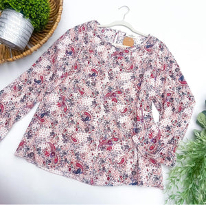 Pink Paisley Bell Sleeve
