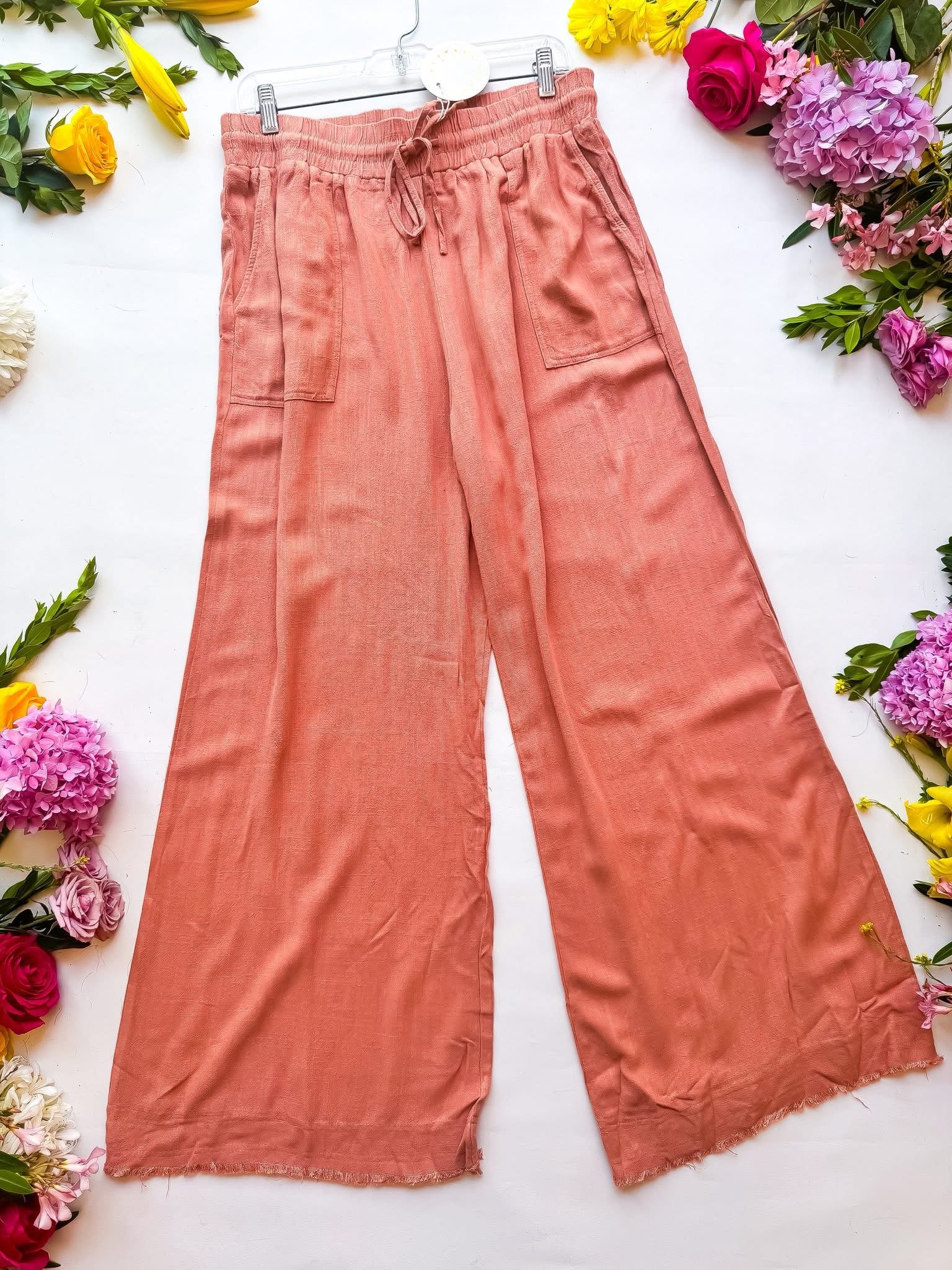 Umgee Mauve Linen Pants -ext