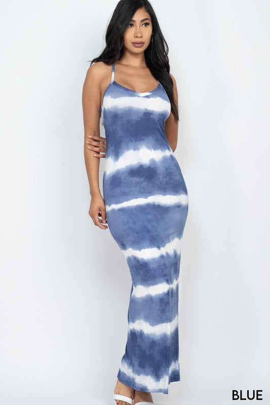 Blue Stripe Maxi Dress