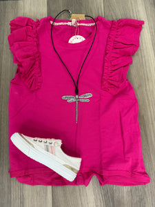Pink Ruffle Top