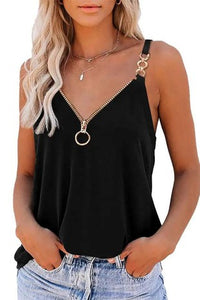 Black Tank with Zipper