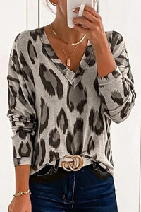 Grey Leopard Long Sleeve